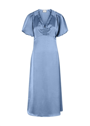 Illana heavy sateen kjole Smoke Blue Neo Noir 